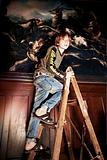 Kid on a ladder